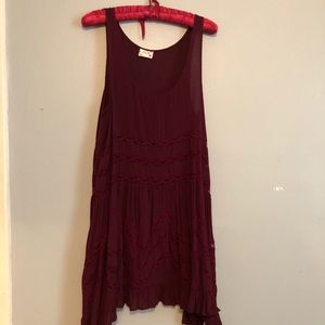 Free People Voile and Lace Trapeze Dress/Slip